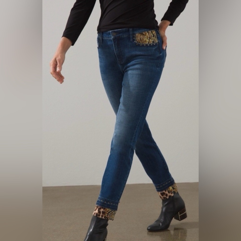 CHICOS so slimming girlfriend ankle jeans size 0 regular Like new